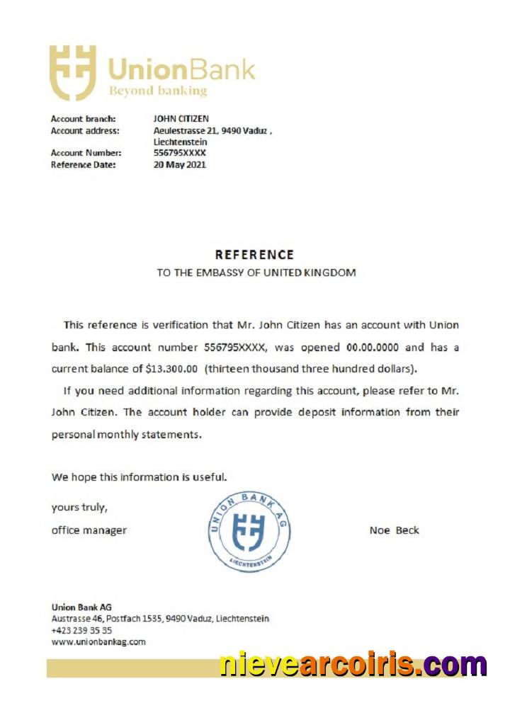 Liechtenstein Union Bank reference